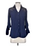 Express 100% Polyester Blue 3/4 Sleeve Blouse Size S - photo 1