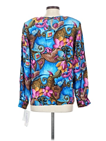Tess Long Sleeve Silk Top (view 2)
