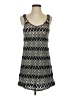 J Valdi 100% Polyester Chevron-herringbone Gray Casual Dress Size XS - photo 1