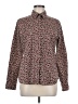 White Stag Print Burgundy Long Sleeve Blouse Size 8 - 10 - photo 1