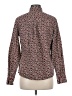 White Stag Print Burgundy Long Sleeve Blouse Size 8 - 10 - photo 2