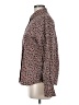White Stag Print Burgundy Long Sleeve Blouse Size 8 - 10 - photo 5