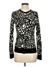 Ann Taylor Factory 100% Cotton Animal Print Black Pullover Sweater Size S - photo 1