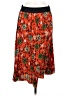Lularoe 100% Polyester Floral Orange Red Casual Skirt Size M - photo 1