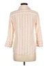 J.Crew 100% Linen Stripes Ivory 3/4 Sleeve Button-Down Shirt Size 8 - photo 2