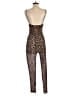 Assorted Brands Animal Print Brown Tan Jumpsuit Size 0  - photo 2