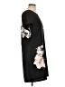 Vince Camuto Graphic Floral Black Casual Dress Size 10 (petite) - photo 4