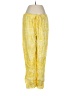 Assorted Brands Print Yellow Casual Pants Size M - photo 1