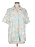 BonWorth 100% Polyester Tropical Teal Short Sleeve Blouse Size M (petite) - photo 1