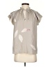 T Tahari 100% Polyester Gray Tan Sleeveless Blouse Size P (petite) - photo 1