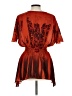 DressBarn 100% Polyester Red Short Sleeve Blouse Size L (petite) - photo 2