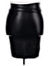 Simlu Solid Black Faux Leather Skirt Size 2X - photo 1