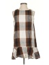 Elkin Plaid Brown Casual Dress Size 2 - photo 1