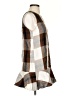 Elkin Plaid Brown Casual Dress Size 2 - photo 4