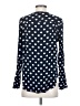 Hinge 100% Rayon Polka Dots Blue Long Sleeve Blouse Size XS - photo 2