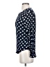 Hinge 100% Rayon Polka Dots Blue Long Sleeve Blouse Size XS - photo 5