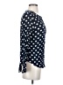 Hinge 100% Rayon Polka Dots Blue Long Sleeve Blouse Size XS - photo 4