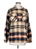 Unbranded 100% Polyester Plaid Brown Long Sleeve Blouse Size M - photo 1