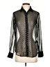 BB Dakota 100% Polyester Polka Dots Black Long Sleeve Blouse Size XS - photo 1