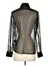 BB Dakota 100% Polyester Polka Dots Black Long Sleeve Blouse Size XS - photo 2