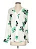 Banana Republic 100% Polyester Floral White Long Sleeve Blouse Size S - photo 1