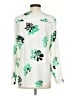Banana Republic 100% Polyester Floral White Long Sleeve Blouse Size S - photo 2