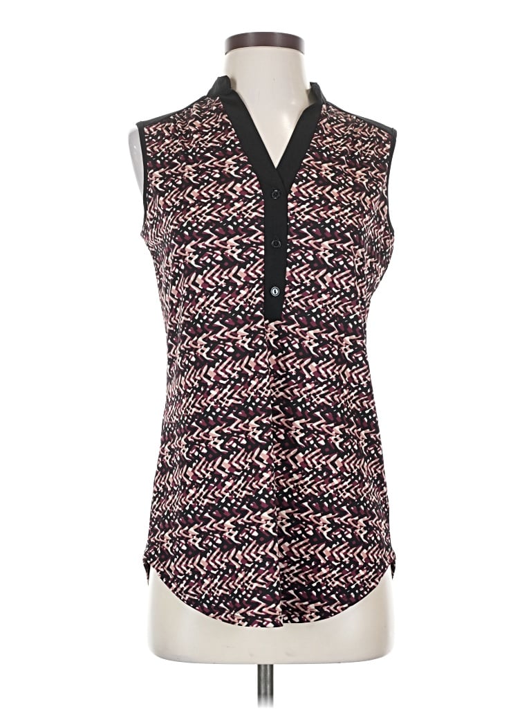 Pre-owned Perseption Concept Sleeveless Blouse In Black