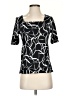 Chico's 100% Cotton Black Short Sleeve Blouse Size Sm (0) - photo 1