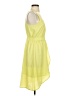 Hinge 100% Polyester Solid Yellow Casual Dress Size XS - photo 4