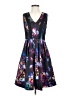 Ellen Tracy 100% Polyester Floral Black Cocktail Dress Size 2 - photo 1