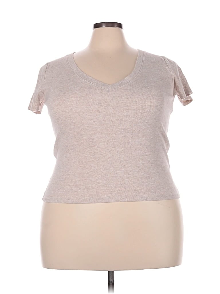 Pre-owned Hollister Short Sleeve T-shirt In Brown