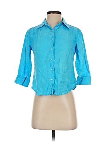 Talbots 3/4 Sleeve Button-Down Shirt (view 1)