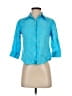 Talbots 100% Linen Blue 3/4 Sleeve Button-Down Shirt Size P (petite) - photo 1