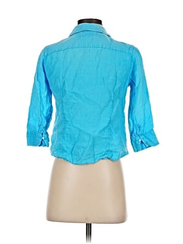 Talbots 3/4 Sleeve Button-Down Shirt (view 2)
