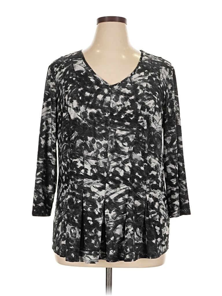 Pre-owned Sami & Jo 3/4 Sleeve Blouse In Black