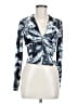 Nasty Gal Inc. Silver Long Sleeve Top Size 6 - photo 1