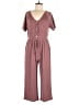 Kaileigh Solid Burgundy Jumpsuit Size M - photo 1