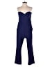 Express Color Block Blue Jumpsuit Size 10 - photo 1
