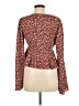 Shein 100% Polyester Burgundy Long Sleeve Blouse Size 6 - photo 2