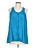 Fur by Fur 100% Polyester Blue Sleeveless Blouse Size L - photo 1