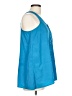 Fur by Fur 100% Polyester Blue Sleeveless Blouse Size L - photo 4