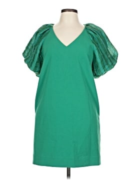 sachin and babi light blue dress Jade Green Silk Linen Midi Dress with Straps MANU main image 0