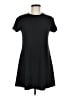Aqua Solid Black Casual Dress Size M - photo 1