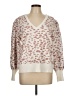 Gibson Look Animal Print Ivory Pullover Sweater Size L - photo 1