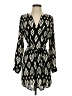 Collective Concepts 100% Polyester Argyle Black Casual Dress Size S - photo 1