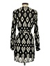 Collective Concepts 100% Polyester Argyle Black Casual Dress Size S - photo 2