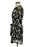 Collective Concepts 100% Polyester Argyle Black Casual Dress Size S - photo 5