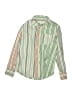 Crewcuts 100% Cotton Stripes Multi Color Green Long Sleeve Button-Down Shirt Size 10 - photo 1