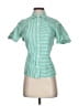 Current/Elliott 100% Cotton Checkered-gingham Green Short Sleeve Blouse Size Sm (1) - photo 1