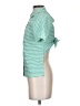 Current/Elliott 100% Cotton Checkered-gingham Green Short Sleeve Blouse Size Sm (1) - photo 5